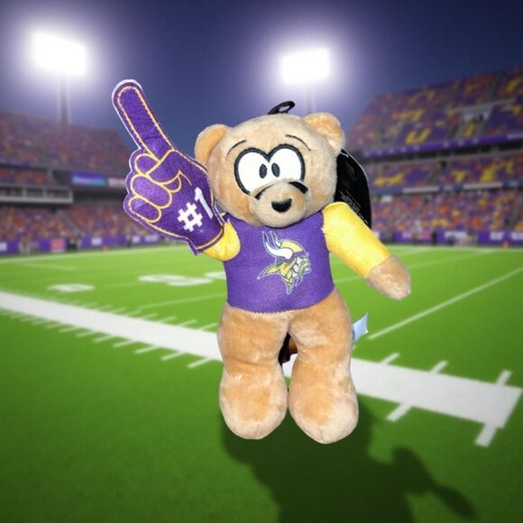 NWT Good Stuff MN Viking Bear NFL Football Plush Stuffed Animal - Picture 1 of 4